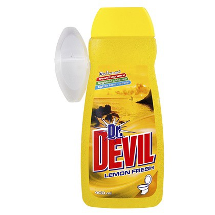 Dr.Devil WC gel 400ml Lemon Fresh | Čistící, dezinf.prostř., dezodoranty - Přípravky na WC - Závěsy na WC a pissoárové kostky